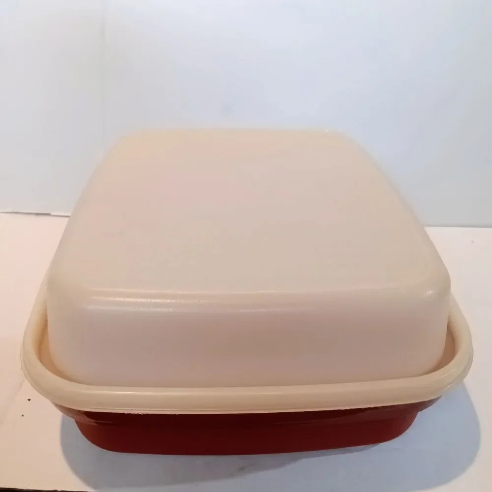 Vintage Tupperware Season Serve Marinade Container Keeper-Chili Red-1294-6